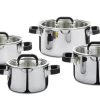 Spring Fusion2+ Pannenset Met Glasdeksels Rvs 4-delig 2 Spring Fusion2+ Pannenset Met Glasdeksels Rvs 4-delig -Le Creuset Winkel 0385850604