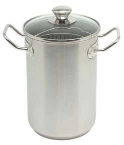 Inoxibar Aspergepan Met Glasdeksel ø 16 Cm Rvs Mat