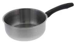 Inoxibar Steelpan Capsulebodem Rvs Met Kunststof Greep ø 20 Cm Zwart