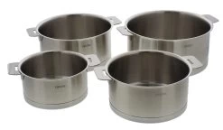 Cristel Strate Removable Pannenset Met Glasdeksels Rvs 4-delig -Le Creuset Winkel 1783102 101 1