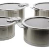 Cristel Strate Removable Pannenset Met Glasdeksels Rvs 4-delig -Le Creuset Winkel 1783404 2