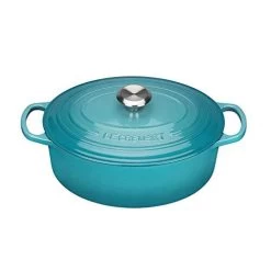 Le Creuset Signature Braadpan Ovaal 6,3 Liter ø 31 Cm Gietijzer Caribbean Blue