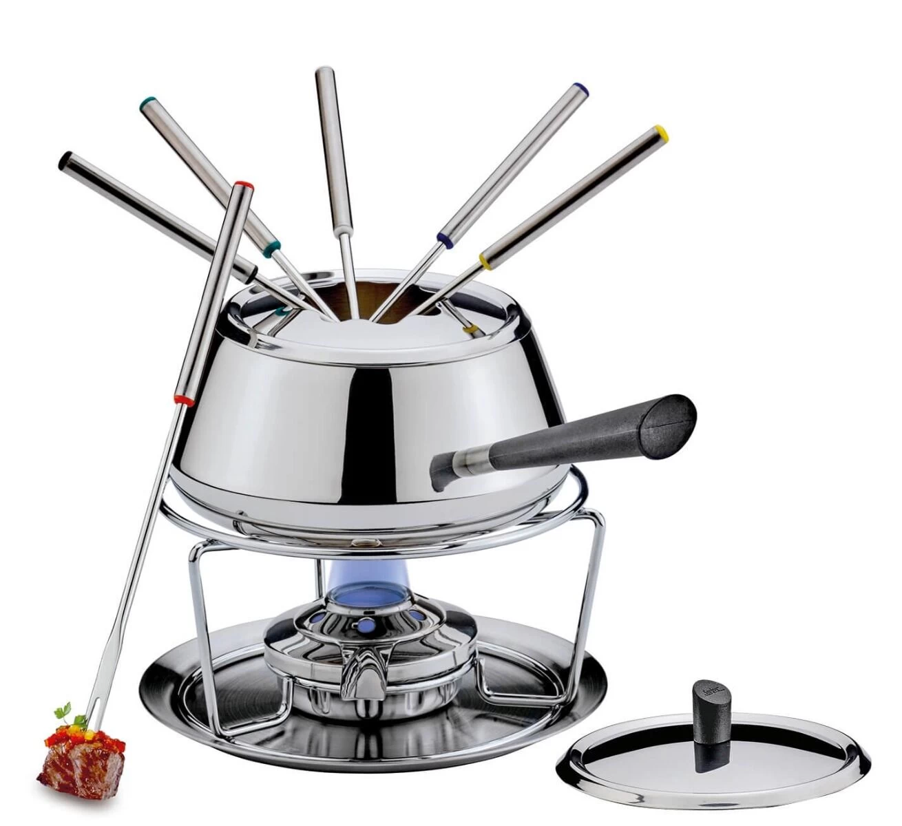 Spring Classic Eco Fondueset ø 18 Cm Rvs 3 Spring Classic Eco Fondueset ø 18 Cm Rvs