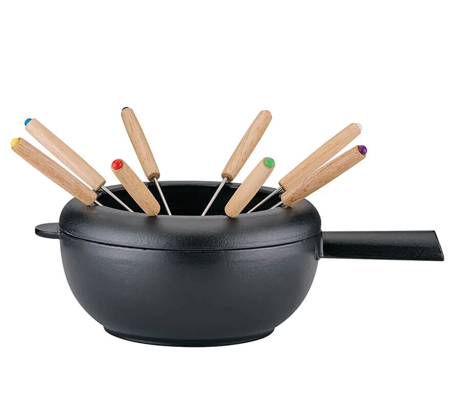 Spring Saas Fee Kaasfonduepan Zonder Rechaud ø 20 Cm 8-persoons Gietijzer Mat Zwart 3 Spring Saas Fee Kaasfonduepan Zonder Rechaud ø 20 Cm 8-persoons Gietijzer Mat Zwart