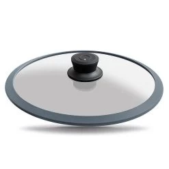Gastrolux Squality Glasdeksel Met Silicone Rand ø 28 Cm Grijs -Le Creuset Winkel grijze deksel