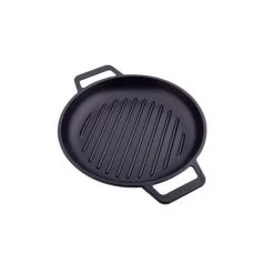 Victoria Skillet Grill Met 2 Grepen ø 26 Cm Voorbehandeld Gietijzer