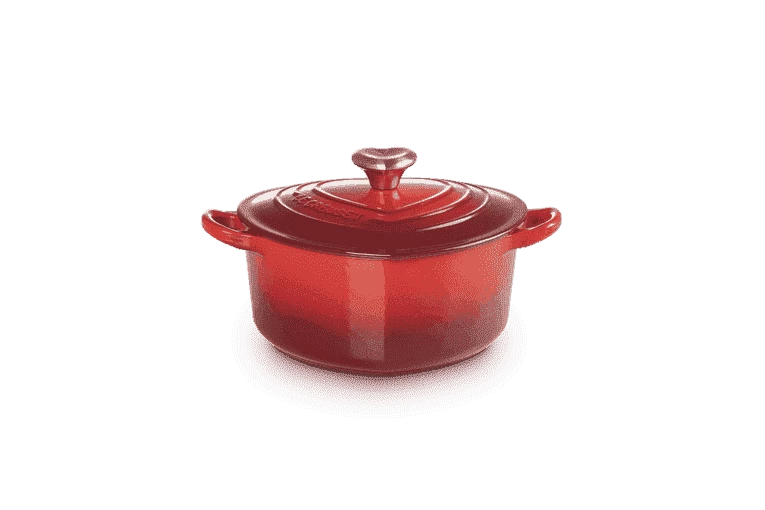 Le Creuset Braadpan Hartvormig Met Rvs Knop 2 Liter Gietijzer Kersrood 6 Le Creuset Braadpan Hartvormig Met Rvs Knop 2 Liter Gietijzer Kersrood - Afbeelding 4