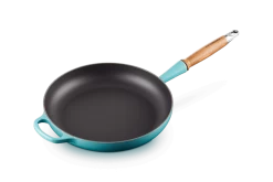 Le Creuset Koekenpan Rond Met Open Greep ø 28 Cm Gietijzer Caribbean Blue