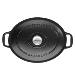Chasseur Braadpan Ovaal 5 Liter ø 29 Cm Gietijzer Mat Zwart -Le Creuset Winkel oval casserole black01