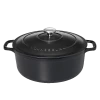 Chasseur Braadpan 4 Liter ø 24 Cm Gietijzer Mat Zwart -Le Creuset Winkel round casserole black02