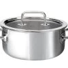 Spring Brigade Braadpan Met Glasdeksel ø 20 Cm Rvs -Le Creuset Winkel spring brigade kookpan laag met deksel 20 cm
