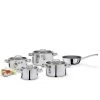 Spring Finesse Pannenset Met Glasdeksels Rvs 5-delig -Le Creuset Winkel spring finesse 5 delige pannenset 1